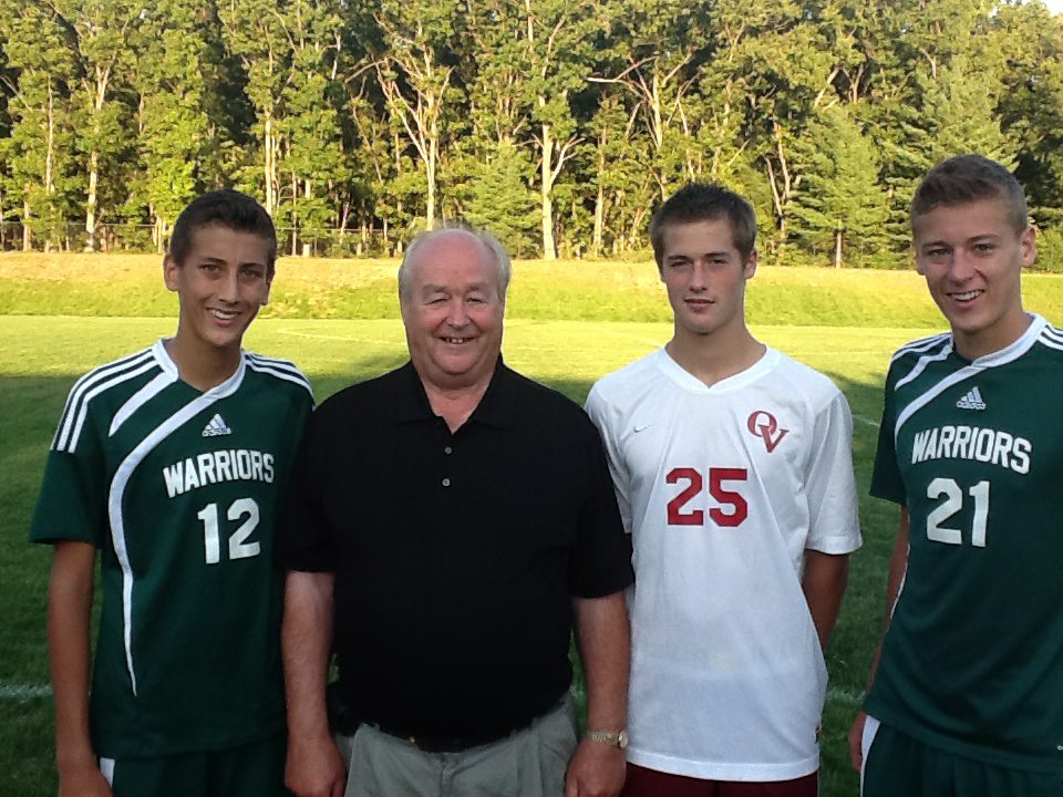 Grandpa Mast’s pride shows through as he watches three grandsons compete on the soccer field