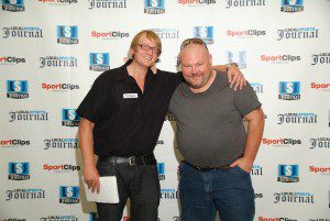 LSJ Publisher Jason Goorman and area personality Andy O'Riley. Photo/Marc Hoeksema