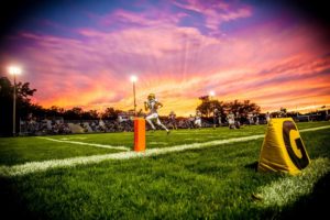 MCC #5 Christian Martinez gets MCC on the board under an impressive sunset in Fruitport. Photo/Tim Reilly