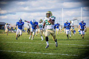 MCC's LaTommy Scott leaves Beal City in his wake. Photo/Tim Reilly