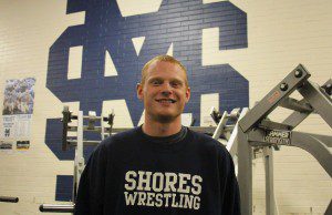 Mona Shores' 215-pound wrestler Nick Brown. Photo/Jason Goorman.