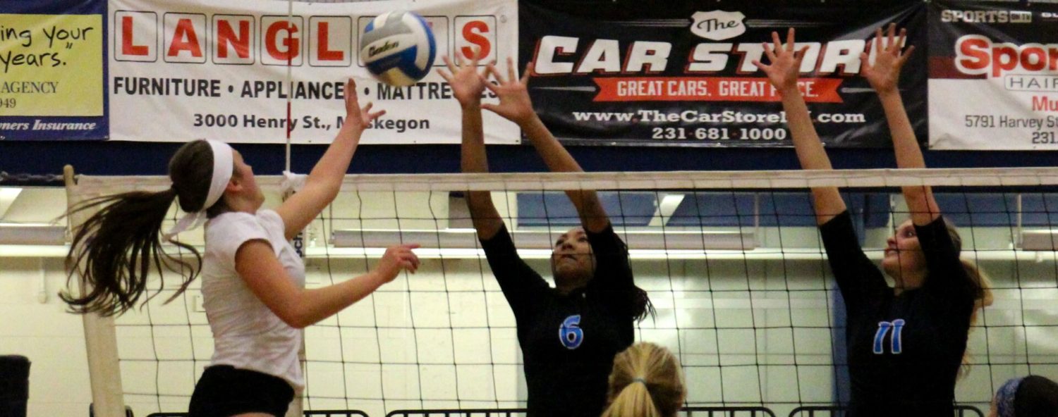 Mona Shores volleyball team falls, has to settle for share of league title