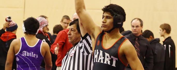 Hart wins first district wrestling title since 1992 by beating Hesperia, Shelby