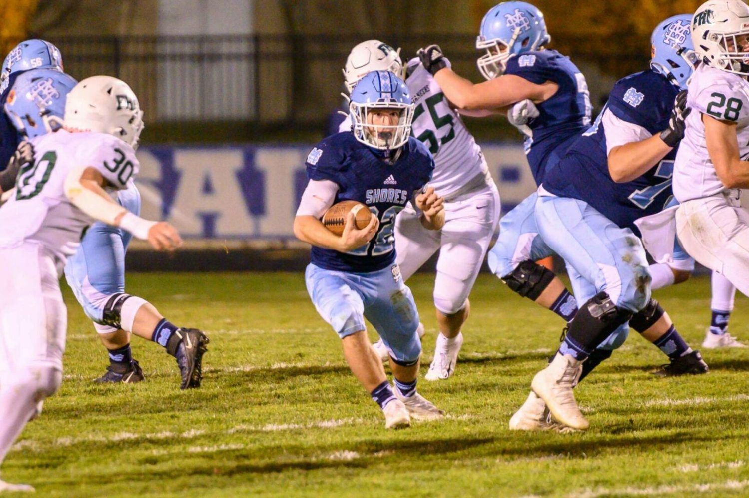 Mona Shores escapes with a 28-25 win over FH Central with a last-second, game-saving tackle at the one