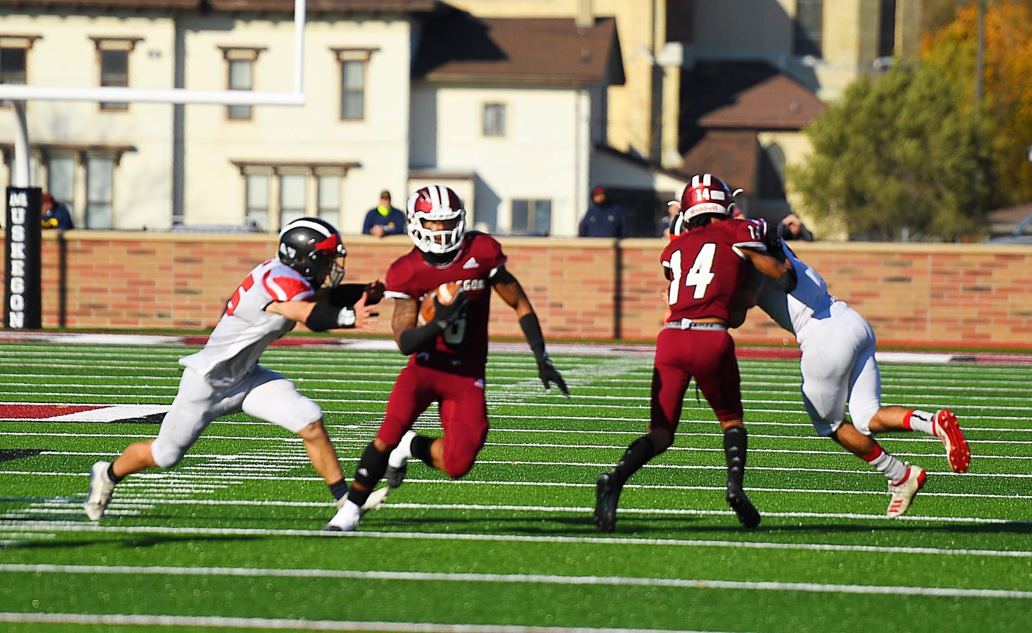 Muskegon Big Reds roll on offense in their 3412 district semifinal