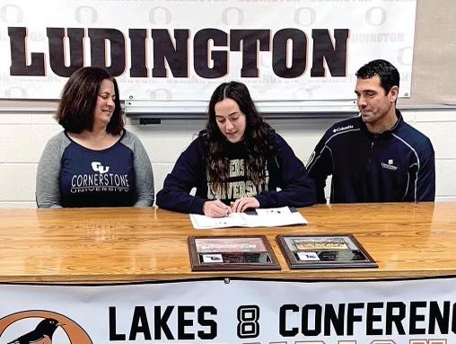 Ludington’s Abigail Bandstra inks letter of intent to play basketball at Cornerstone University
