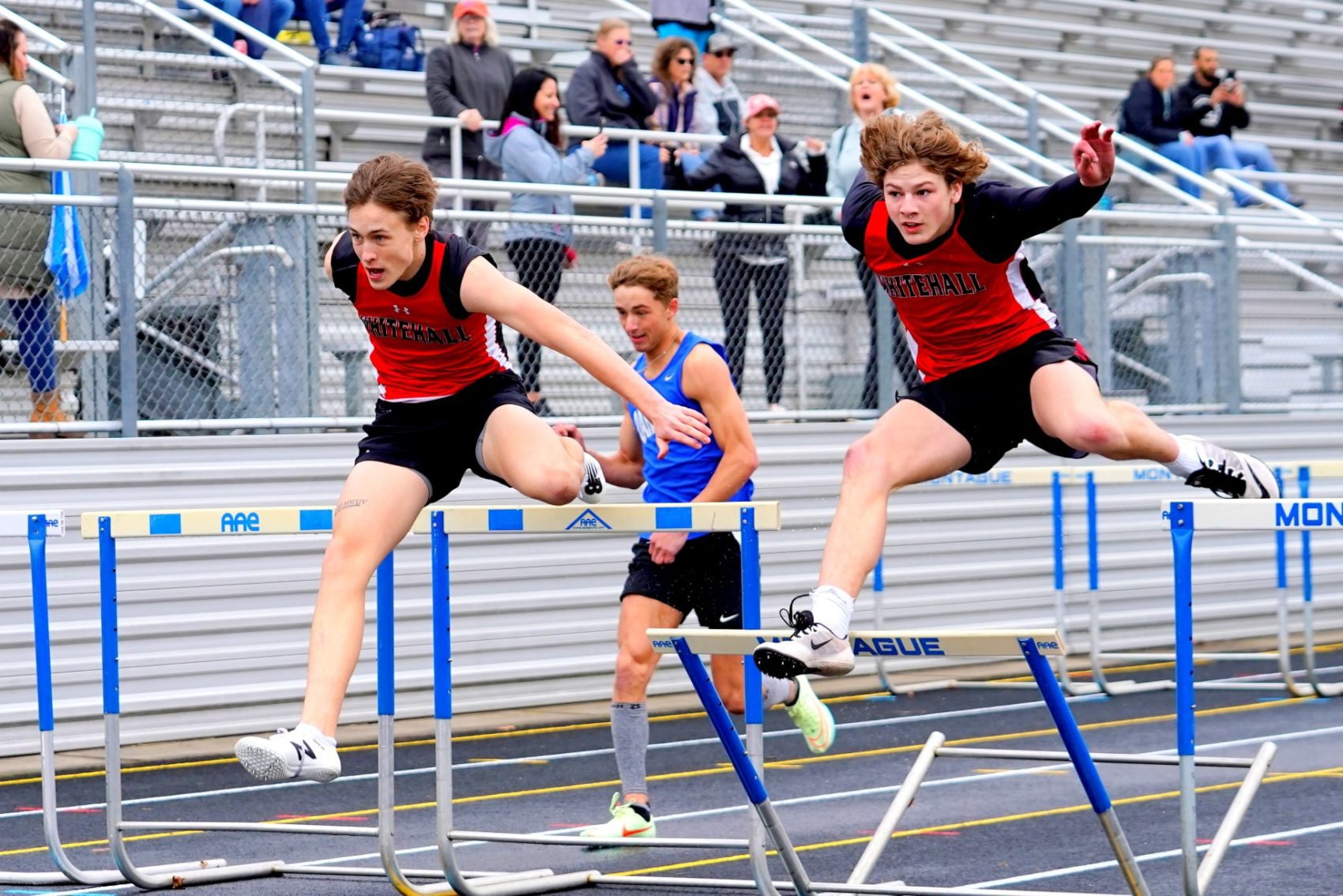 Whitehall sweeps Montague and Oakridge in boy’s track action