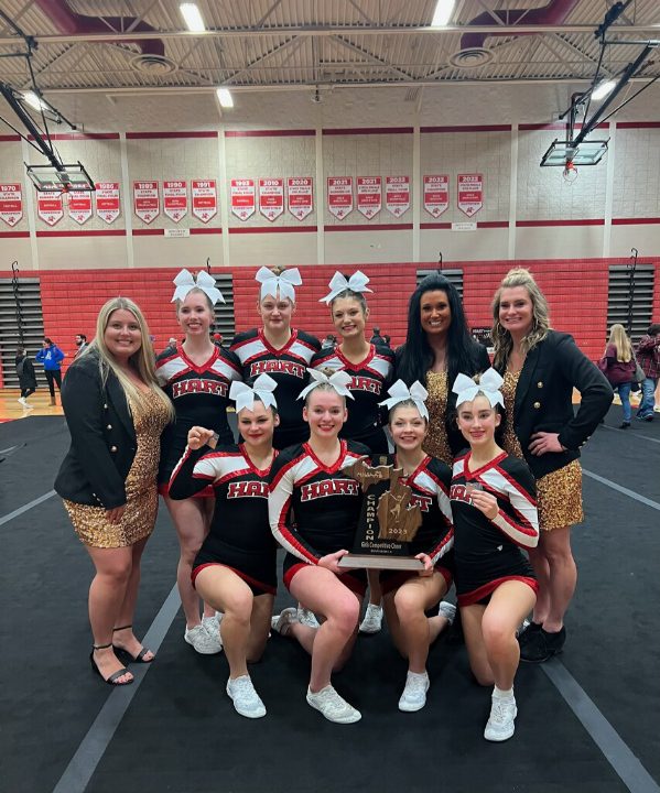 Hart finishes fourth in competitive cheer state finals; Mason Central eighth