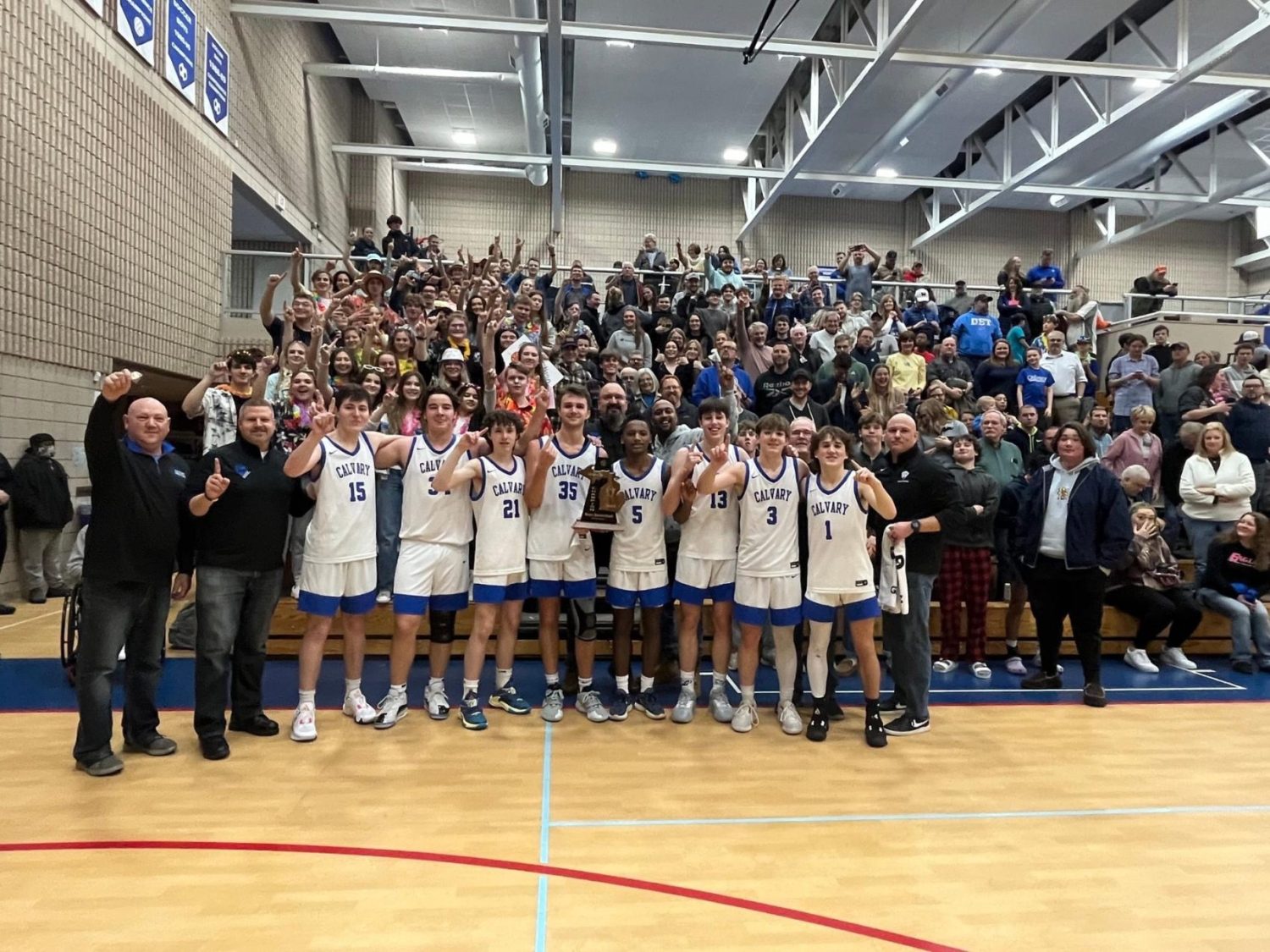 Fruitport Calvary Christian wins first-ever district title in boys basketball