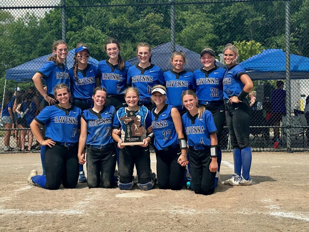 Ravenna surges to district title with softball wins over Montague, Kent City
