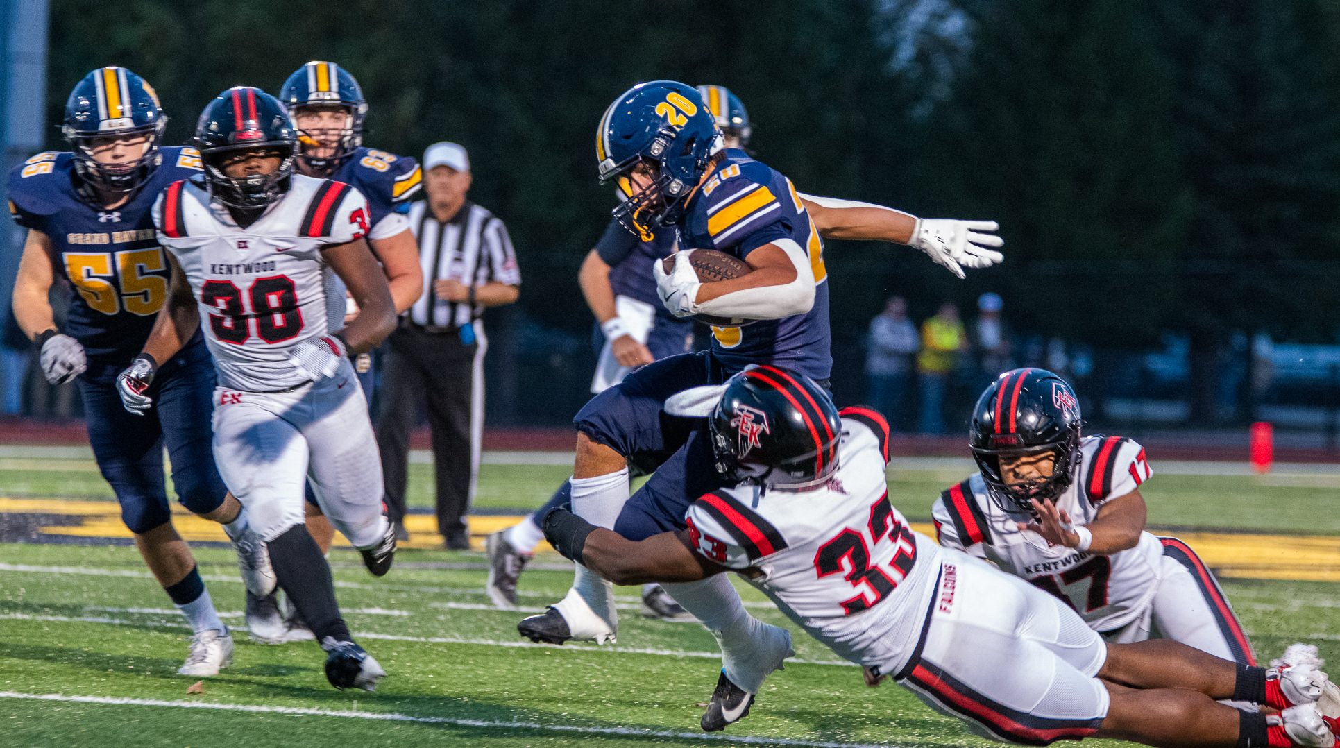 Grand Haven handed decisive setback by East Kentwood in OK-Red football ...